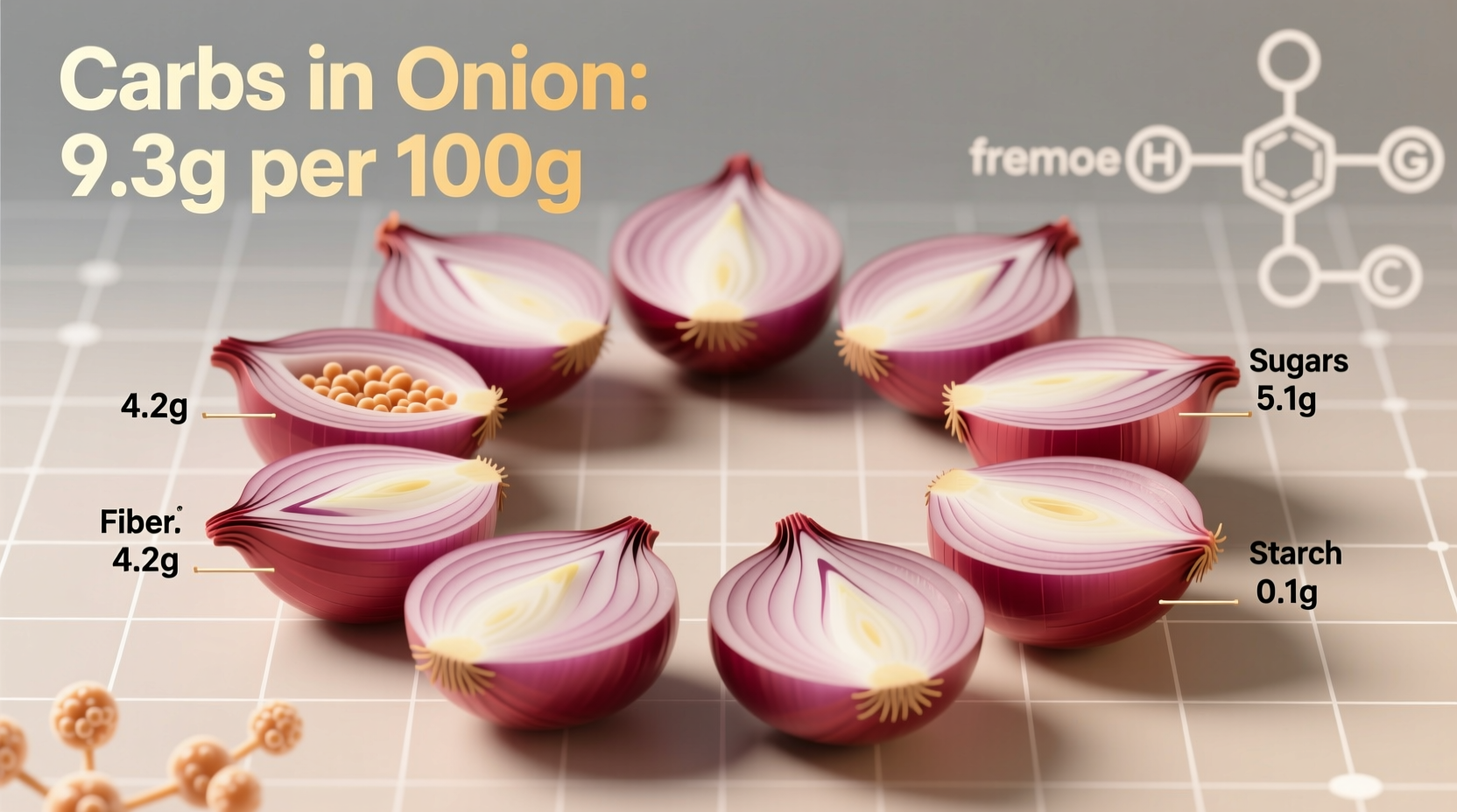 carbs in onion