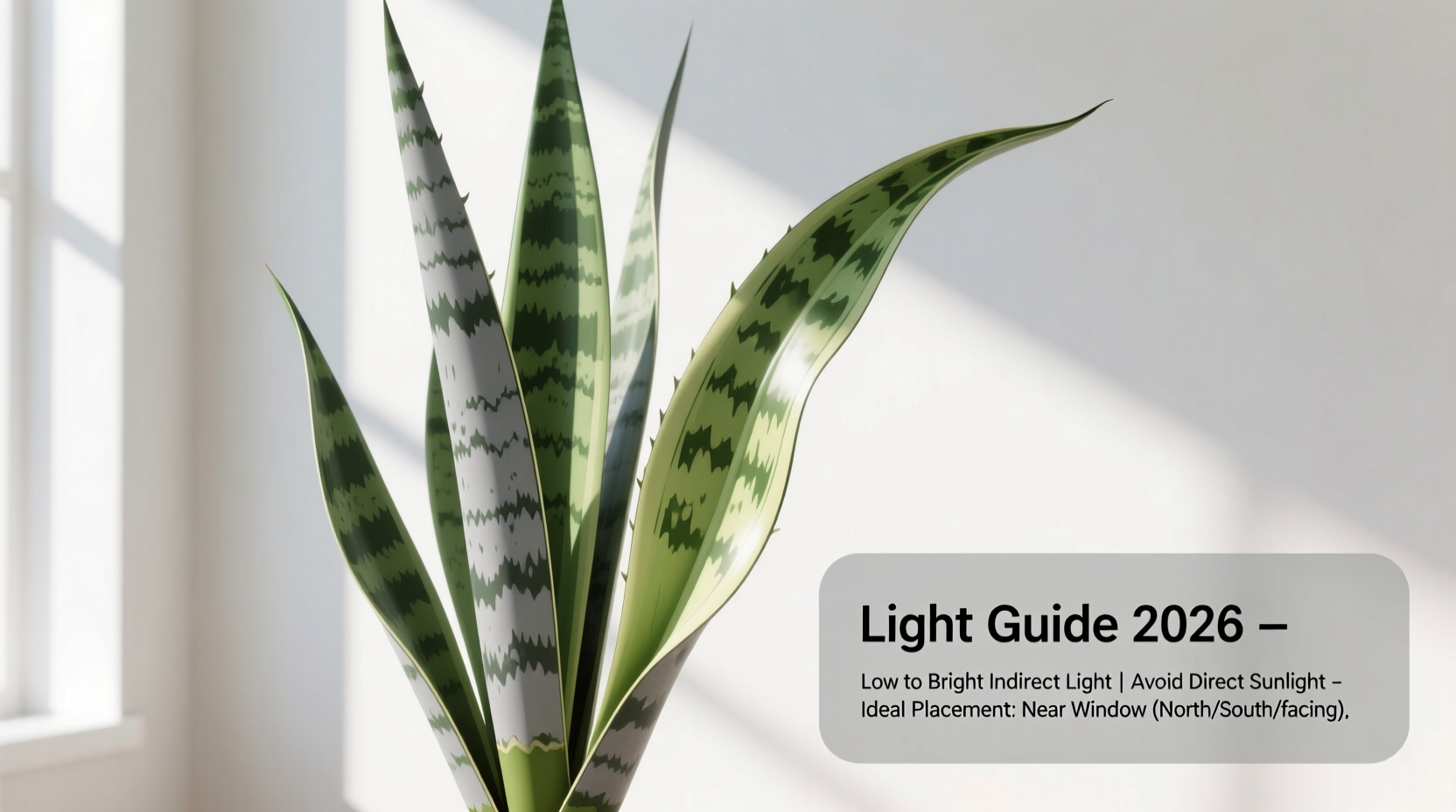 does a snake plant need sunlight