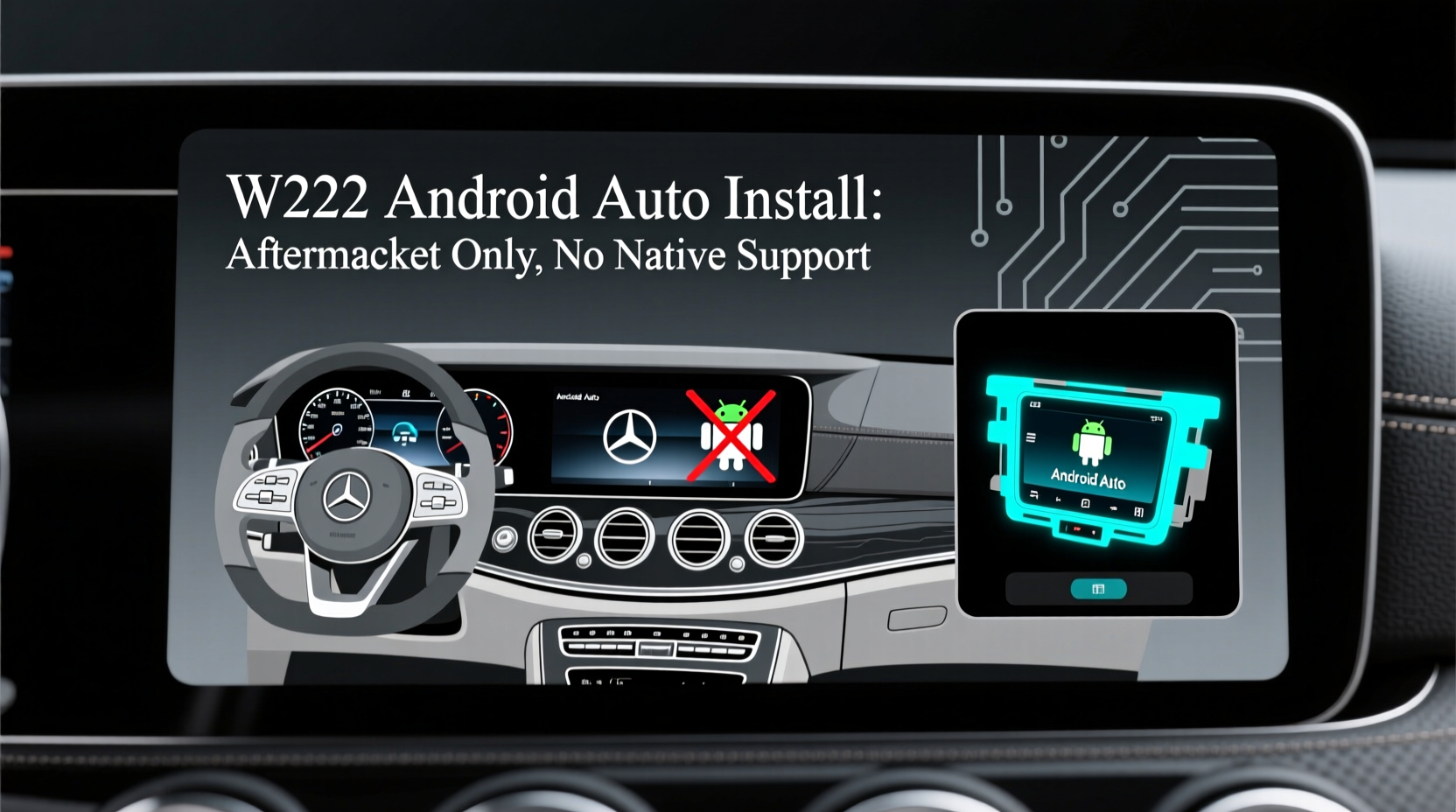 w222 android auto install