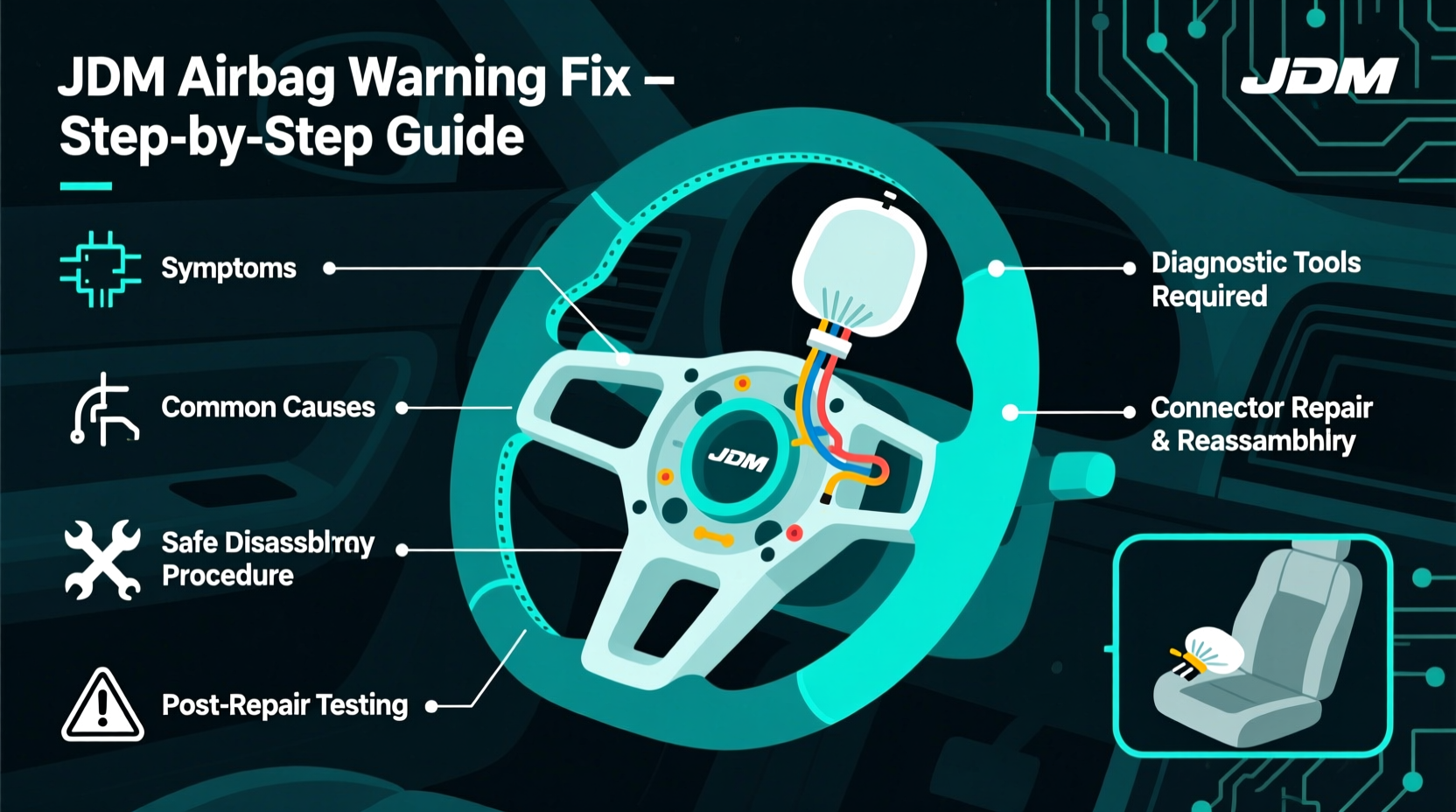 jdm wheel airbag warning fix