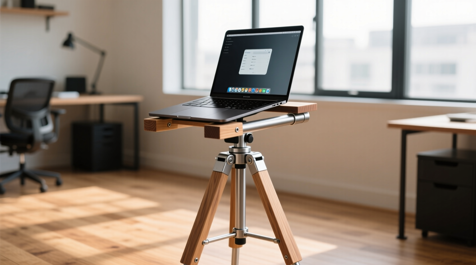 Build Your Own Tripod-Mounted Laptop Stand on the Cheap
