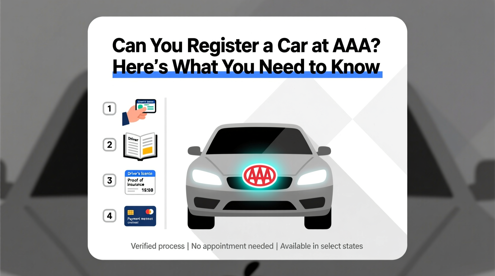 can you register a car at aaa