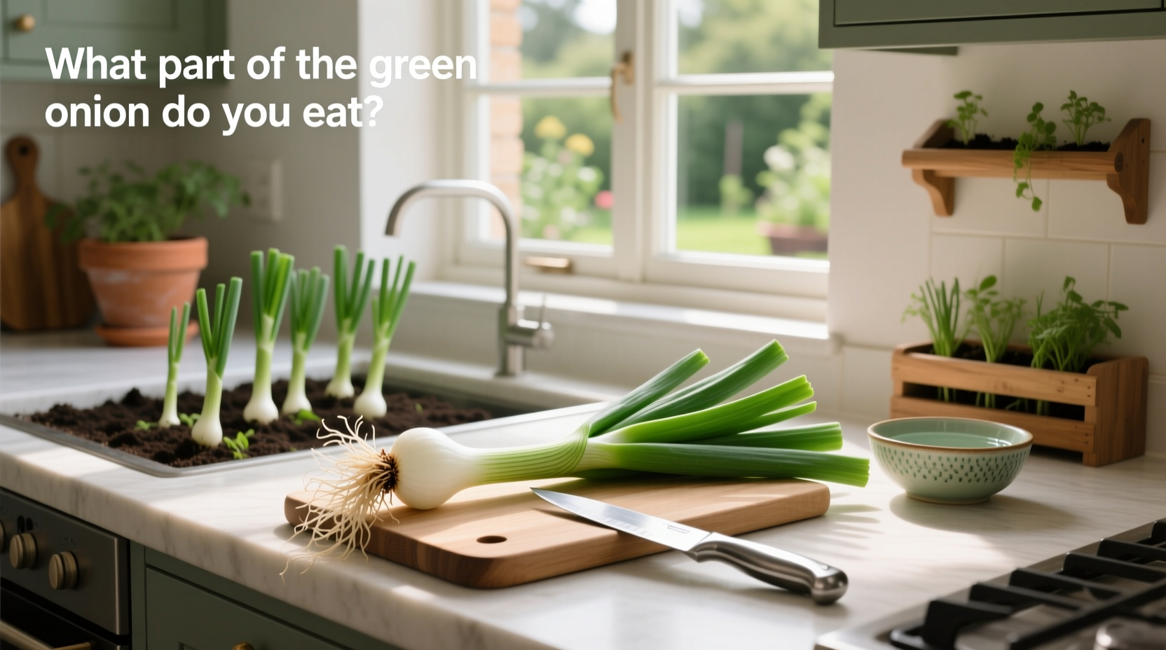 what part of the green onion to eat