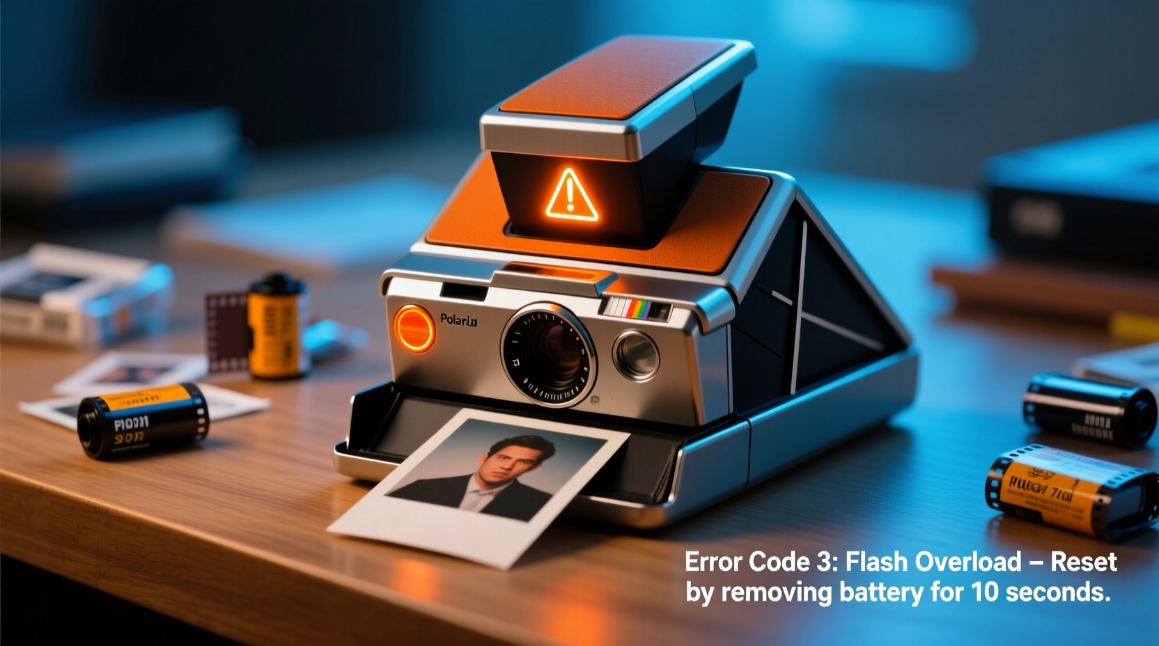polaroid flashing orange causes troubleshooting guide
