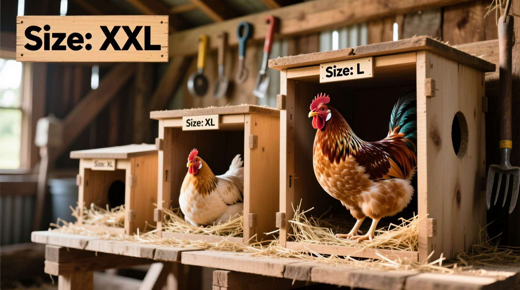 choosing the best size for chicken nesting boxes for comfortable hens