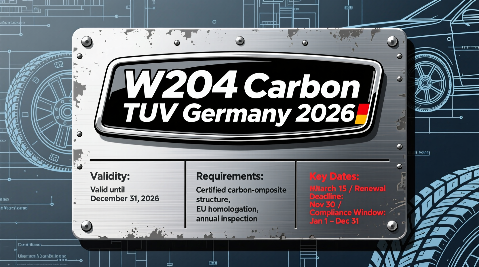 w204 carbon tuv germany 2026