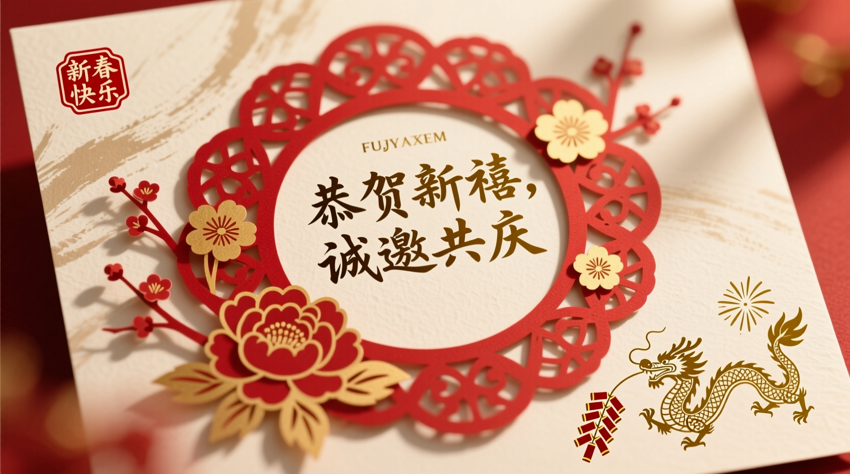 how to write a chinese new year invitation card