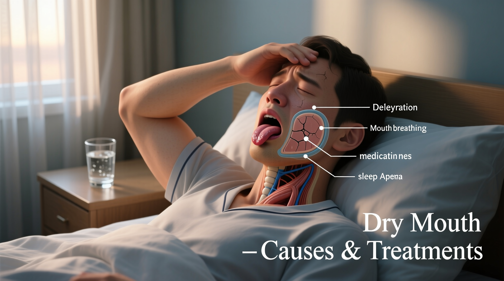 waking up with dry mouth causes and how to treat it