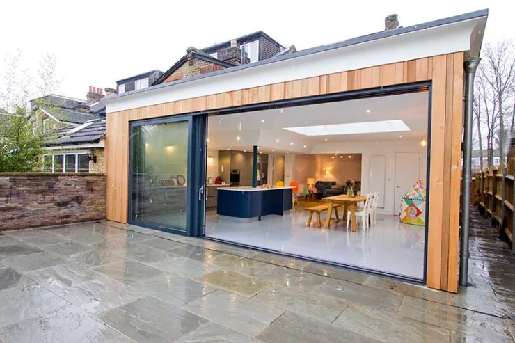 棕色低e大双层玻璃釉面外天井商用铝大推拉玻璃门佛山