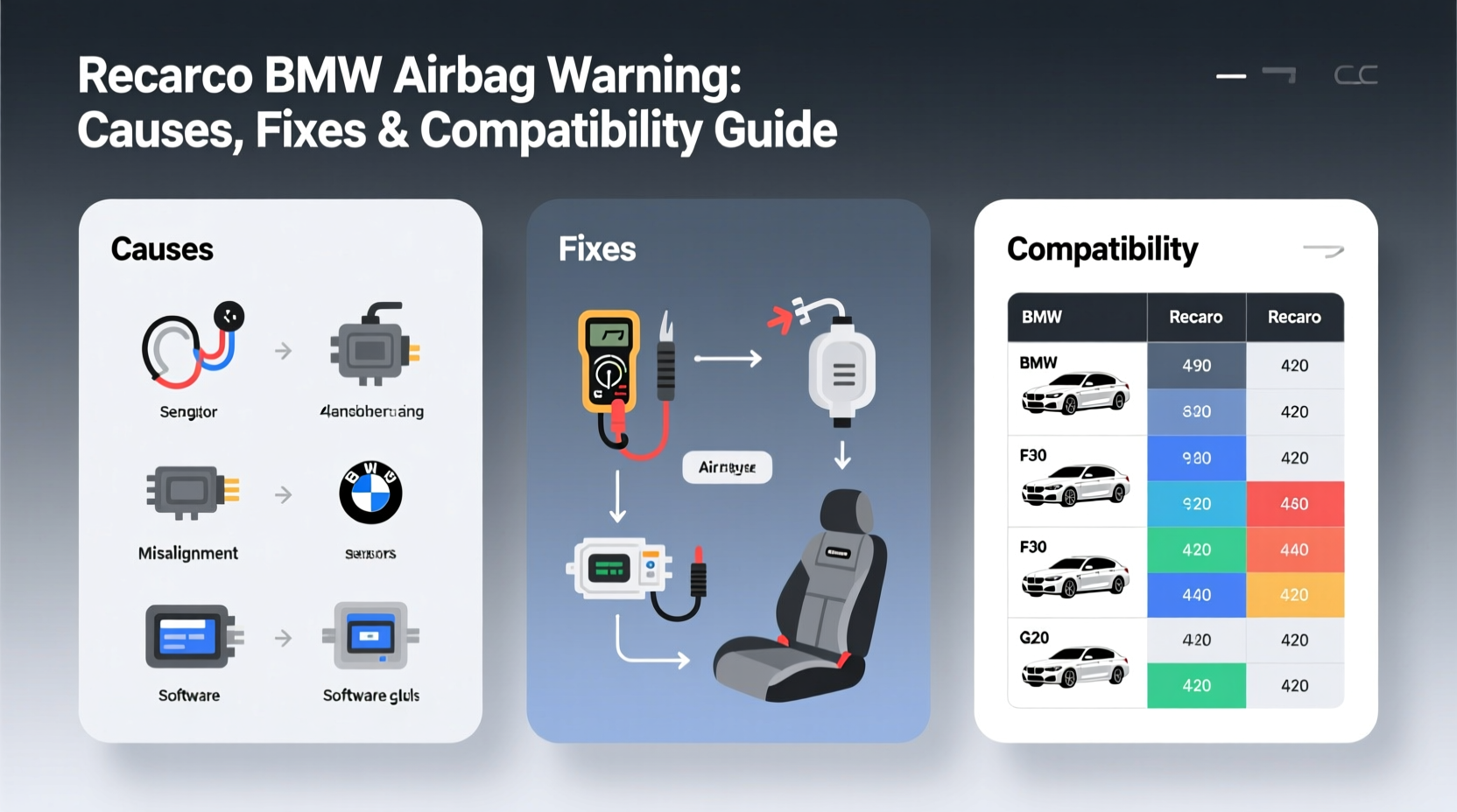 recaro bmw airbag warning