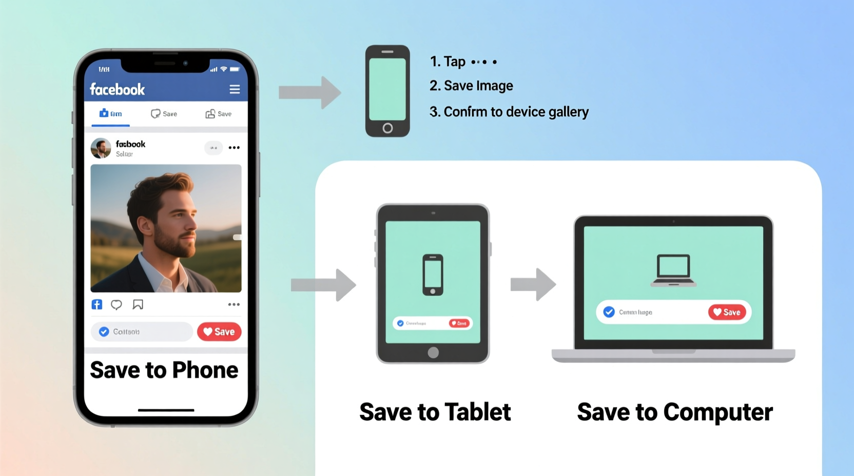 step by step guide how to easily save pictures from facebook to any device