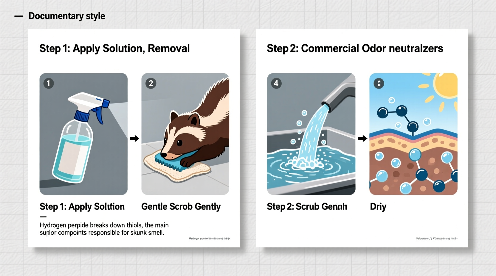 Skunk odor removal process comparison