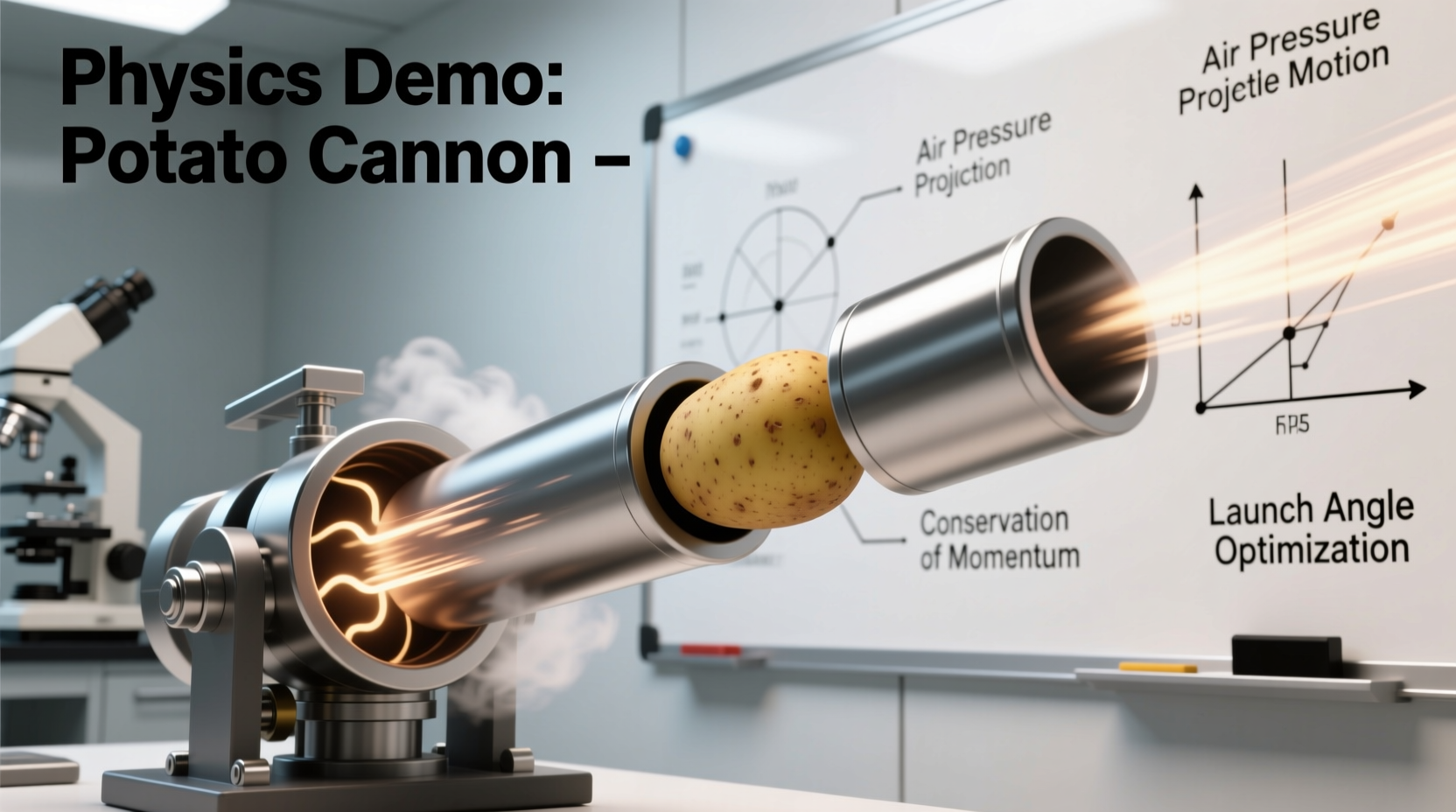 Educational demonstration of potato cannon physics principles
