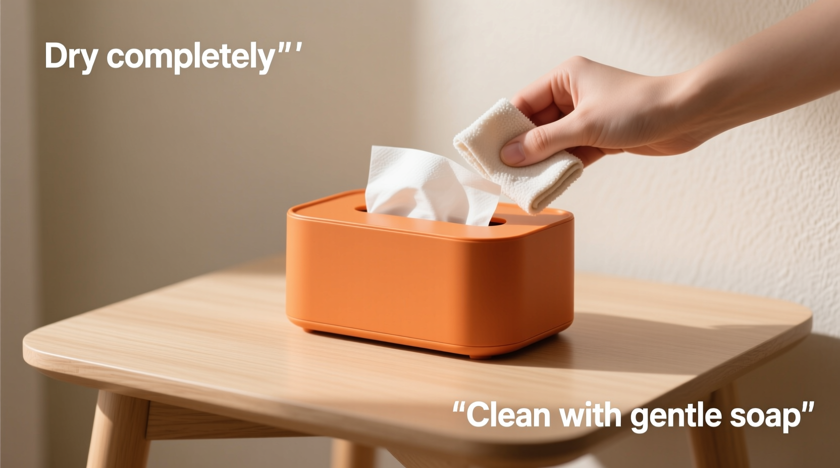 step by step guide to safely clean and maintain your orange tissue box holder