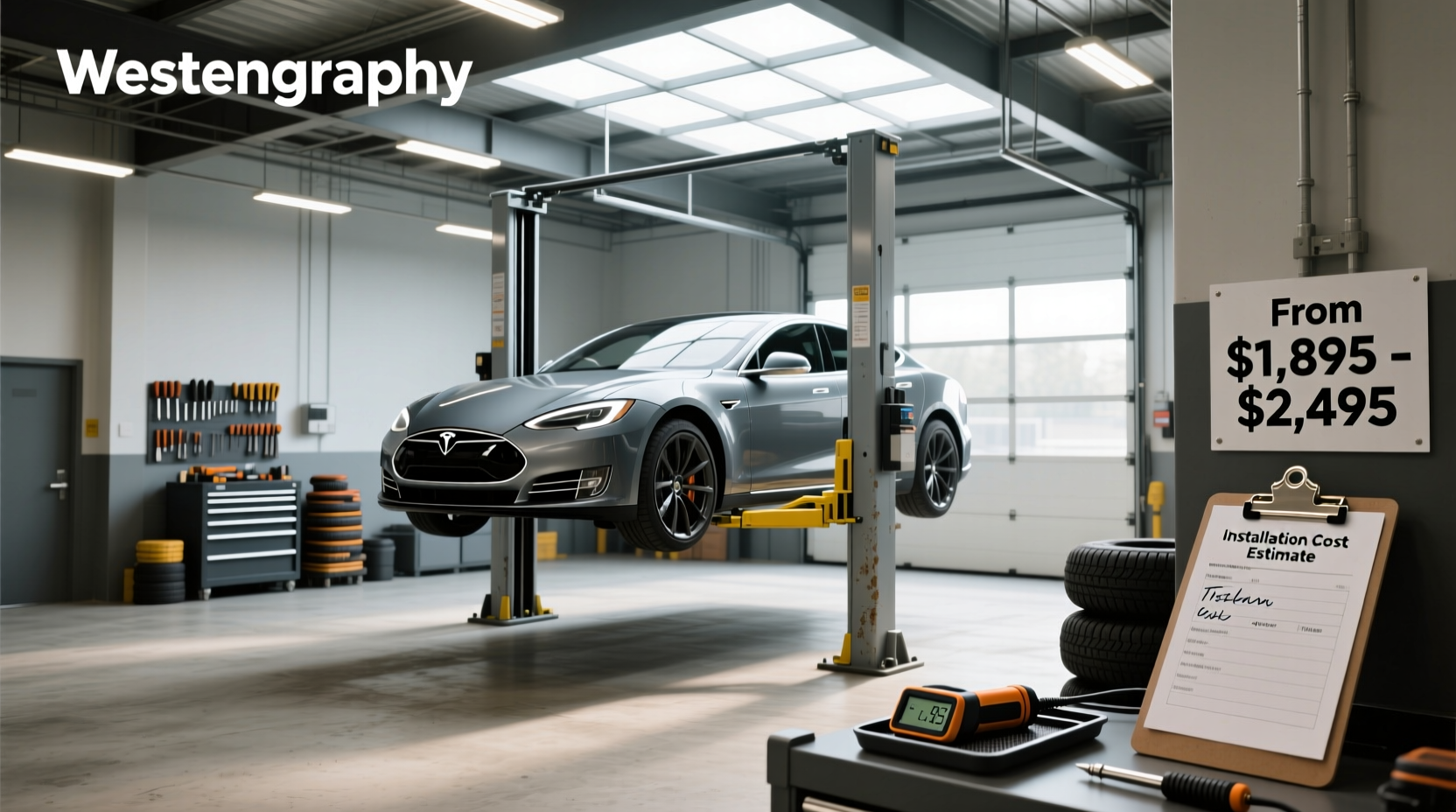 2 post car lift cost installation guide