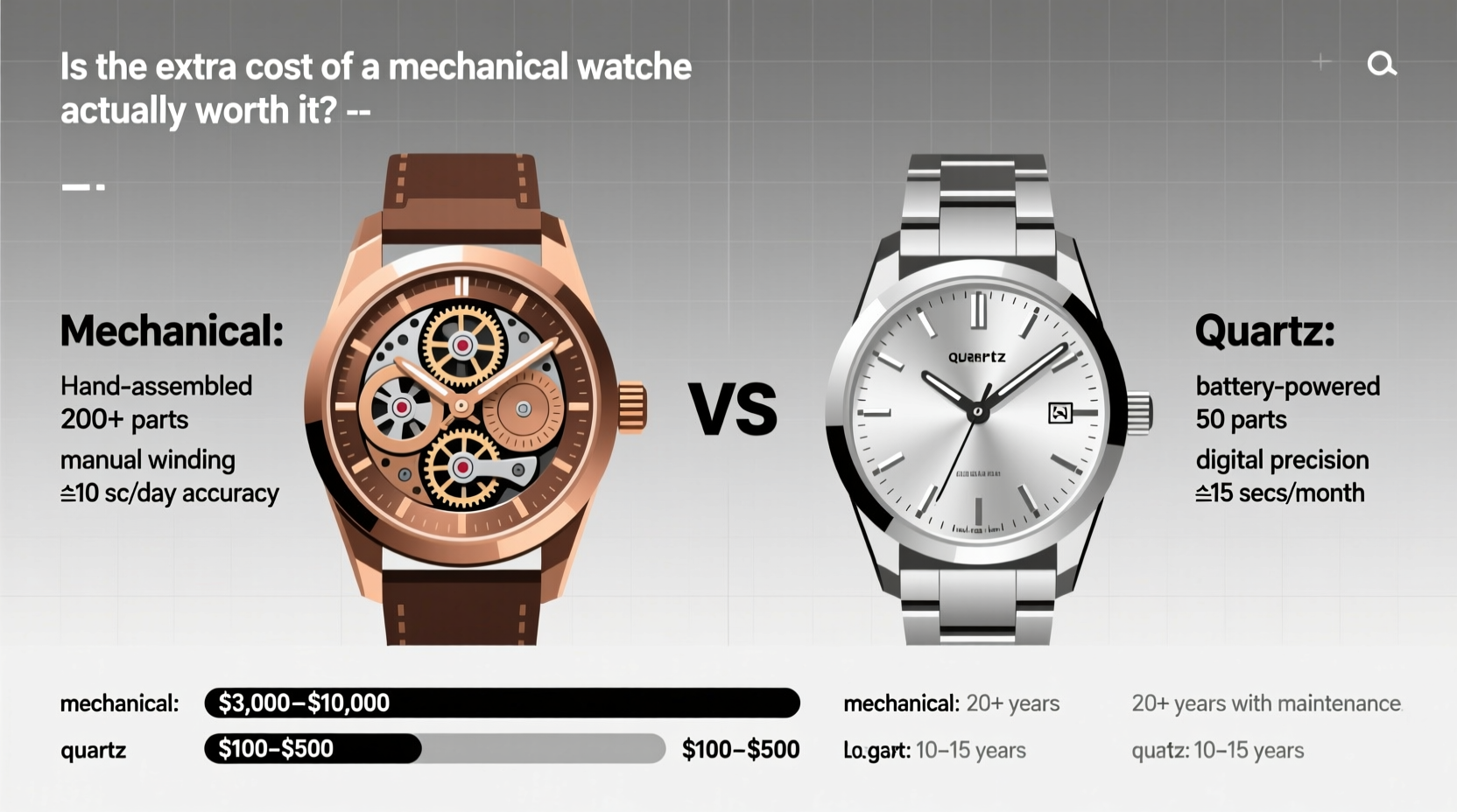 mechanical vs quartz watch is the extra cost of a mechanical watch actually worth it