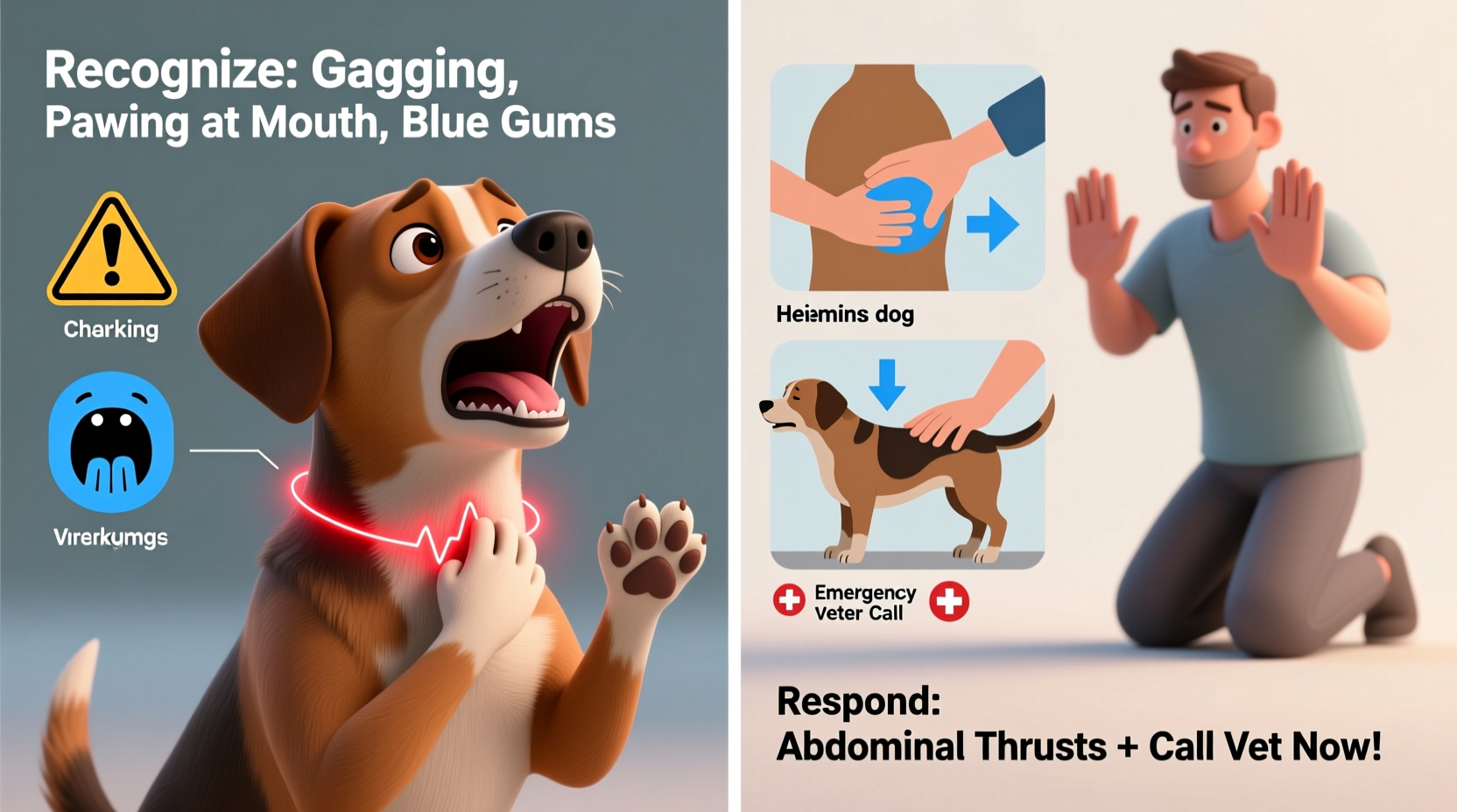 how to recognize and respond when your dog has a throat blockage