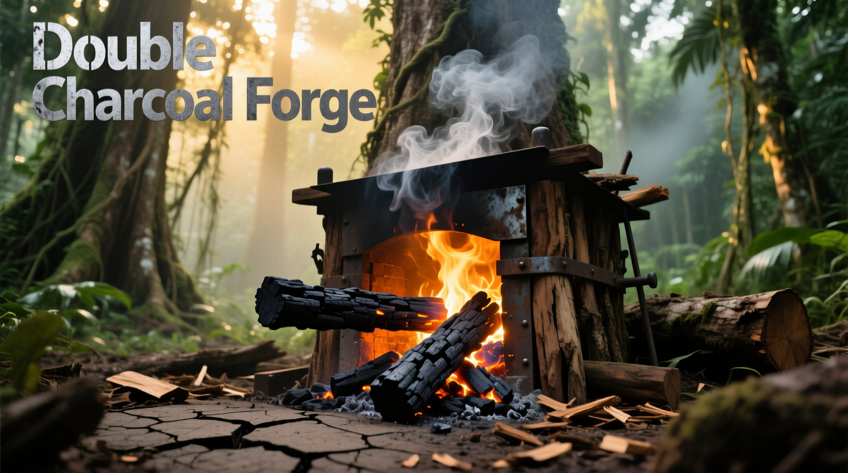 Jungle wood logs producing double charcoal in furnace