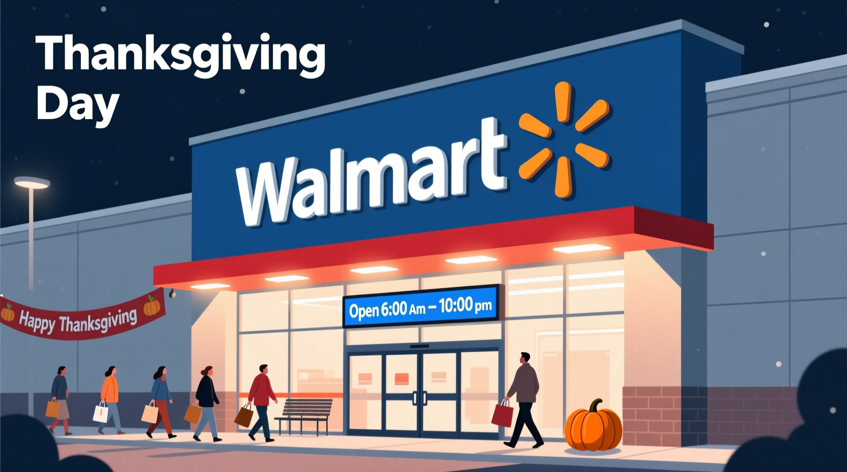 is walmart open tomorrow on thanksgiving day