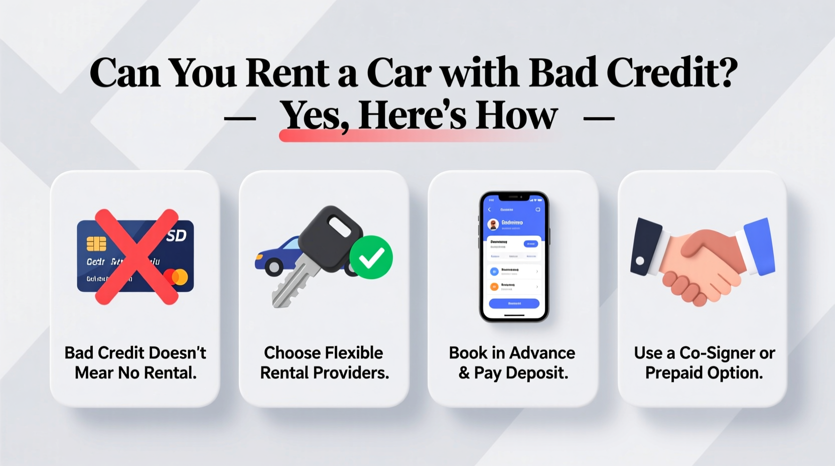 can you rent a car with bad credit