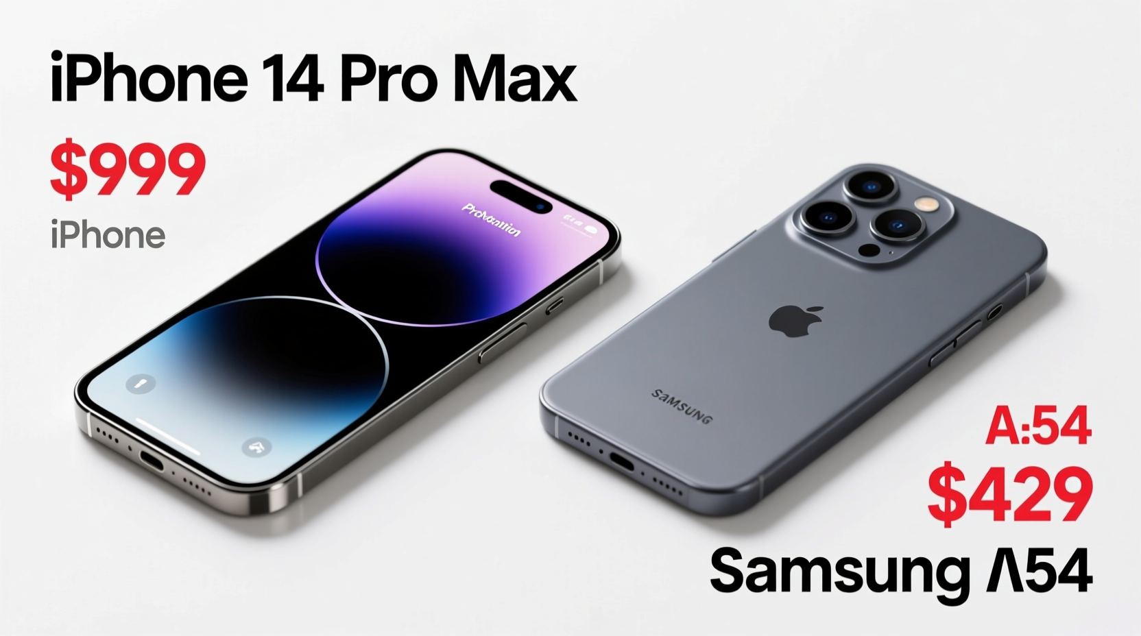iphone 14 pro max vs samsung a54 is the price difference really worth it