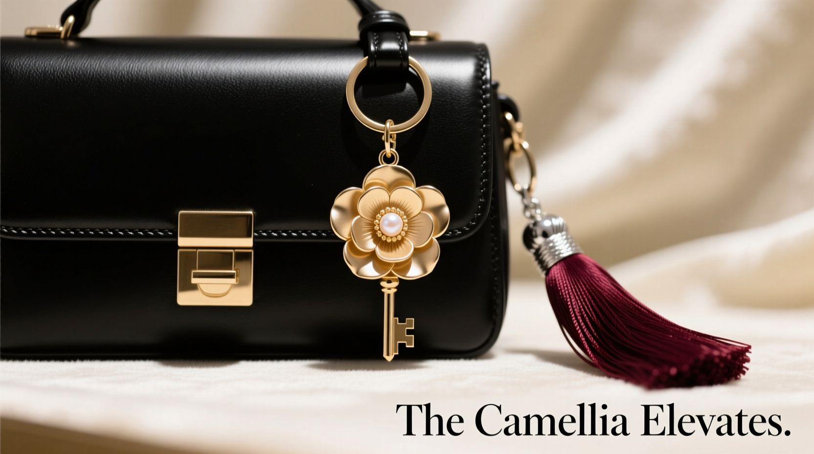camellia keychain or tassel which keychain makes your bag look actually expensive