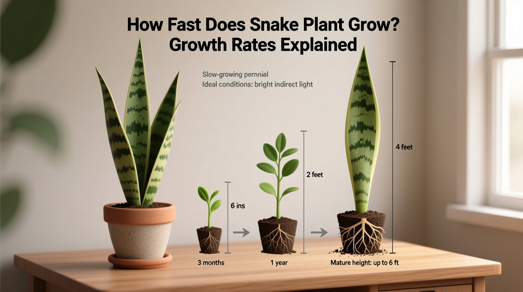 how fast does snake plant grow