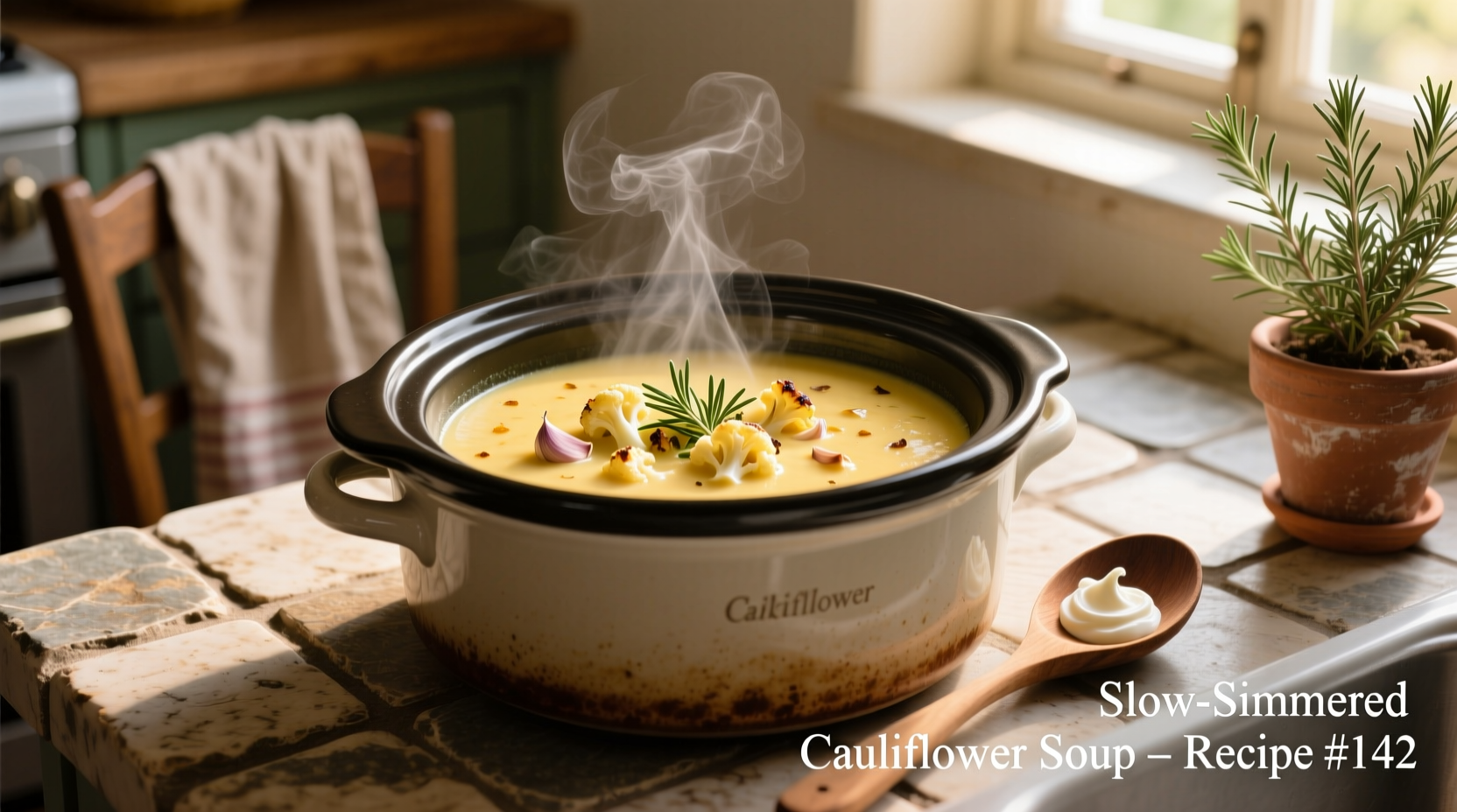 crockpot cauliflower soup