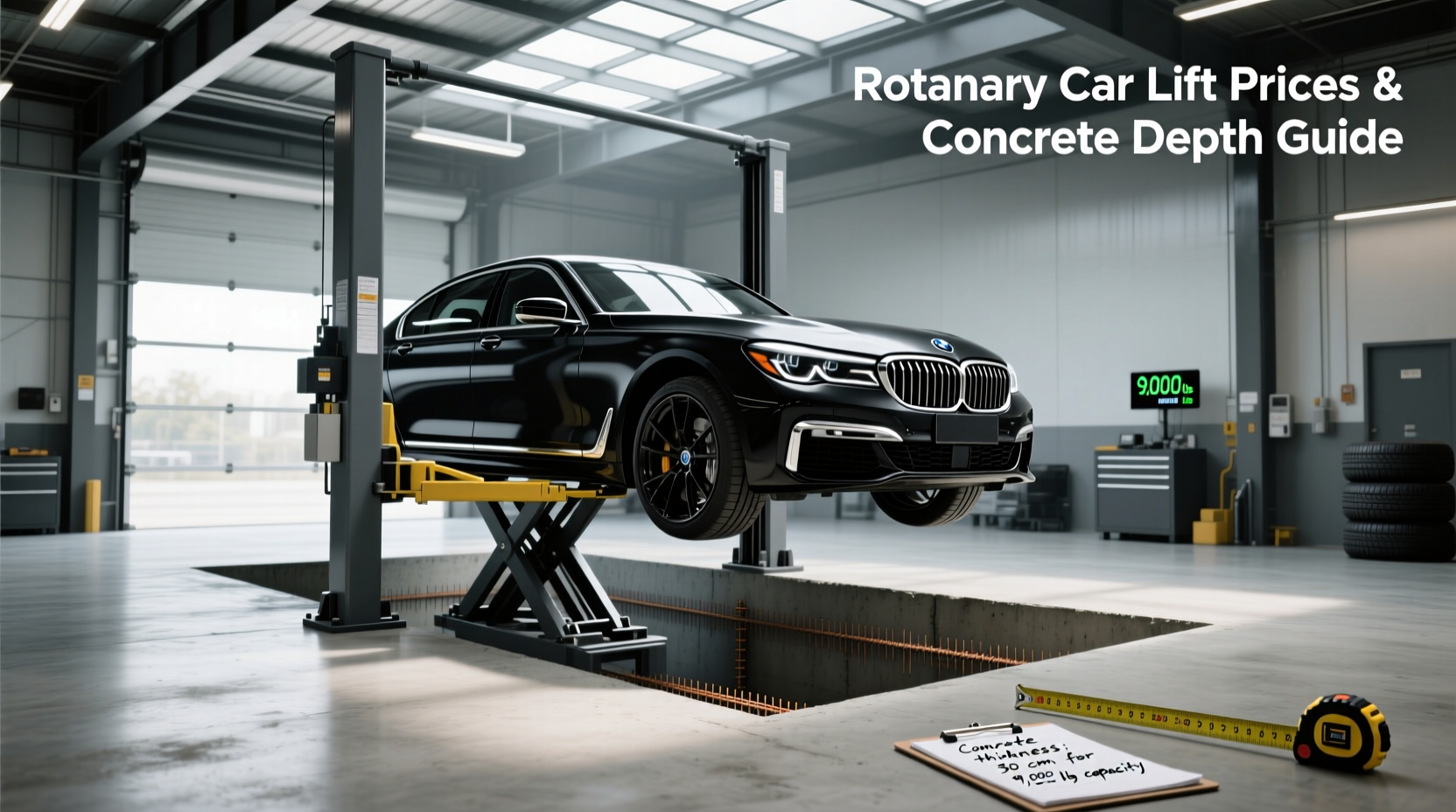 rotary car lift prices,How thick of concrete do I need for a 9000 pound car lift? buying guide