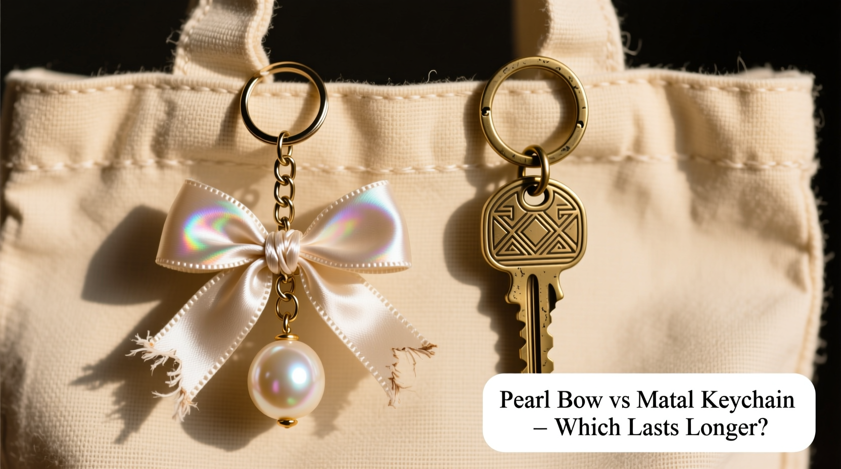 pearl bow keychains vs metal keychains which bag charm lasts longer