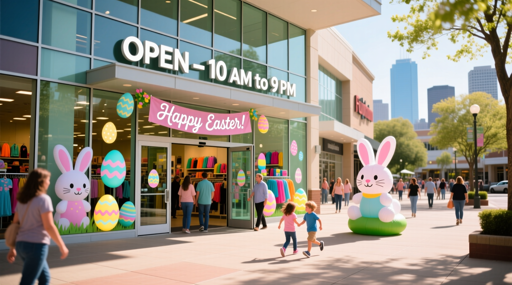 are malls open on easter in houston