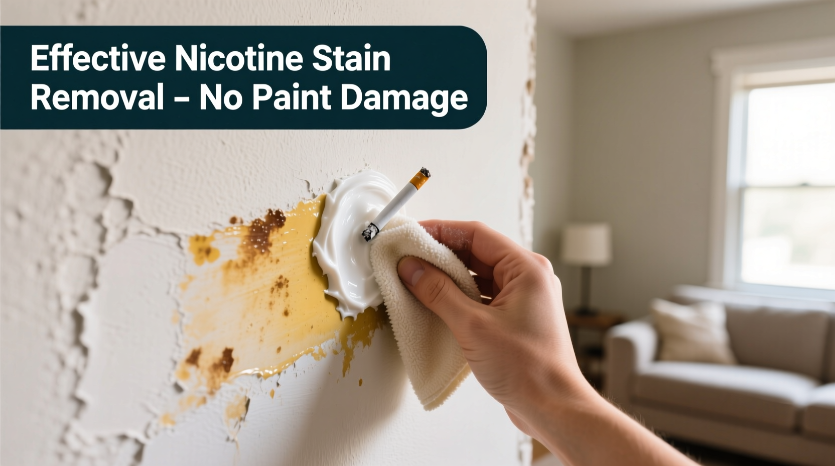 effective methods to remove nicotine stains from walls without damaging paint