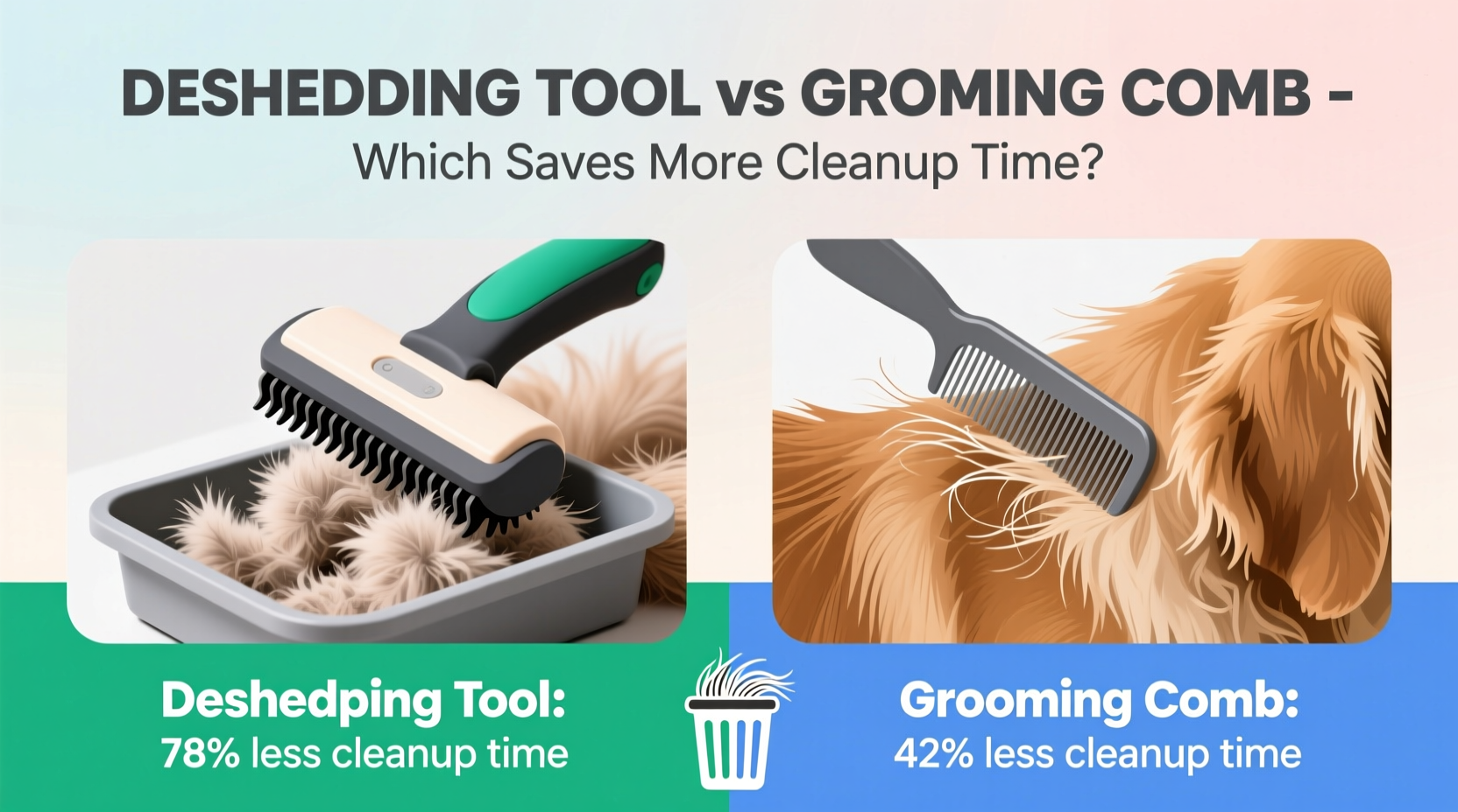 deshedding tool vs grooming comb which one saves you more cleanup time