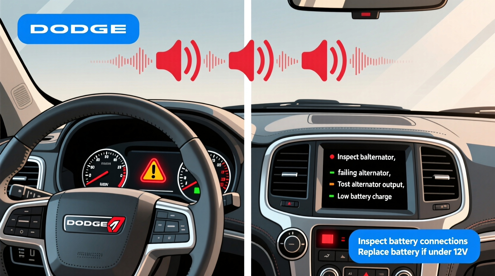 dodge durango beeping 3 times possible causes solutions