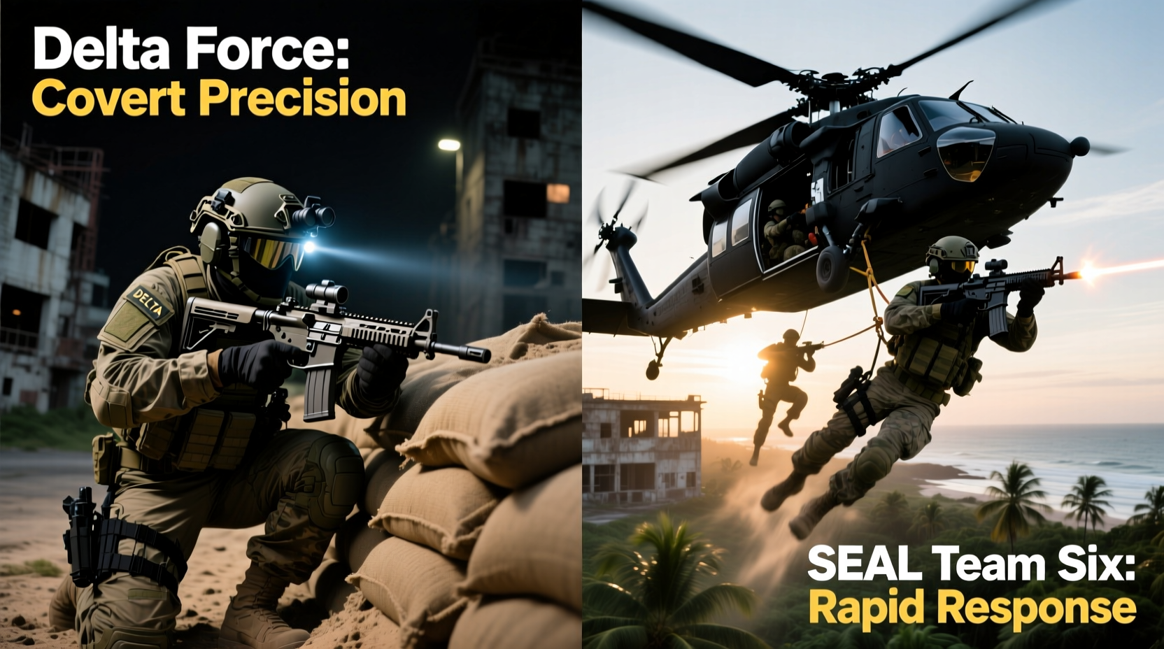delta force vs seal team 6 why the difference in fame