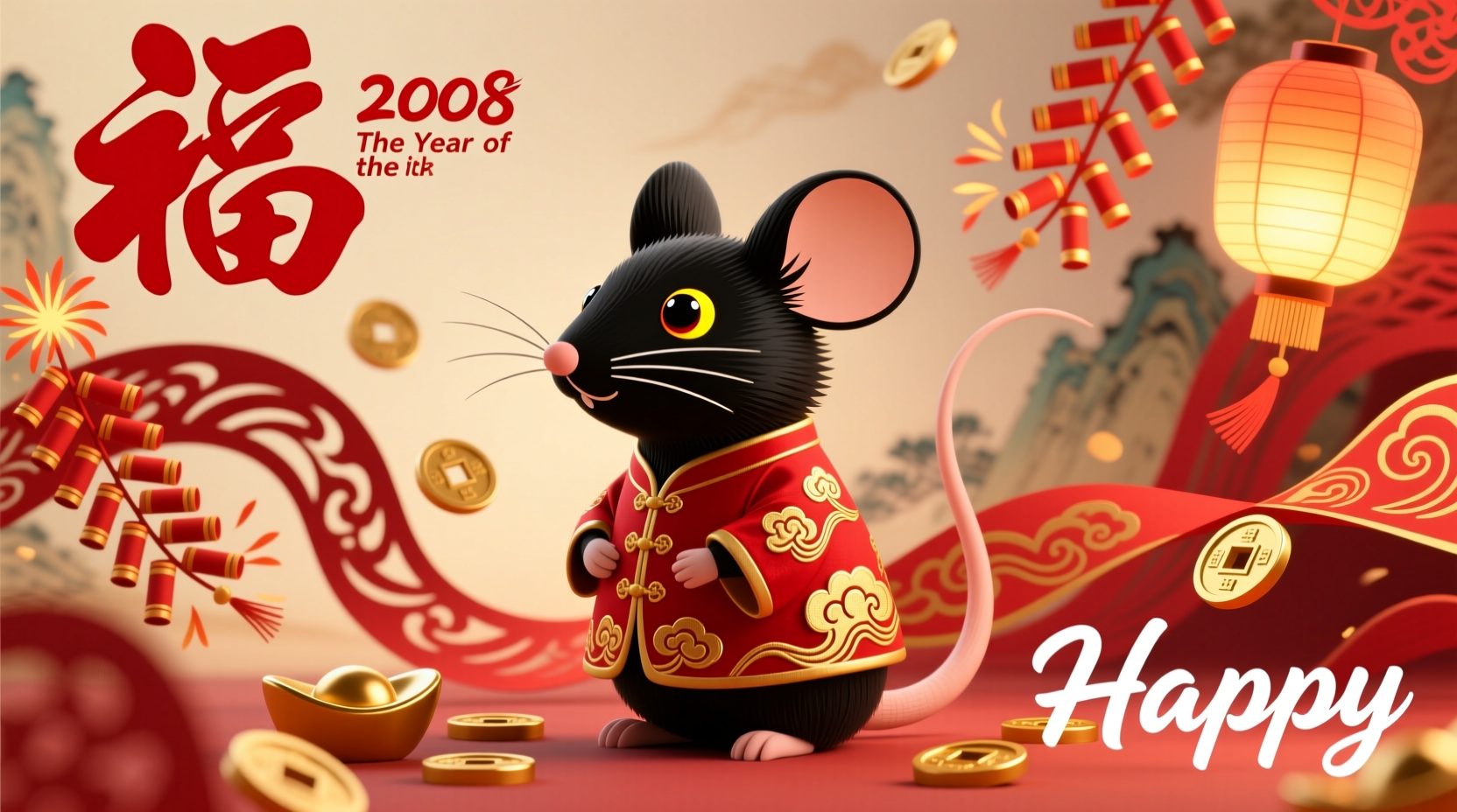 what animal in chinese new year 2008