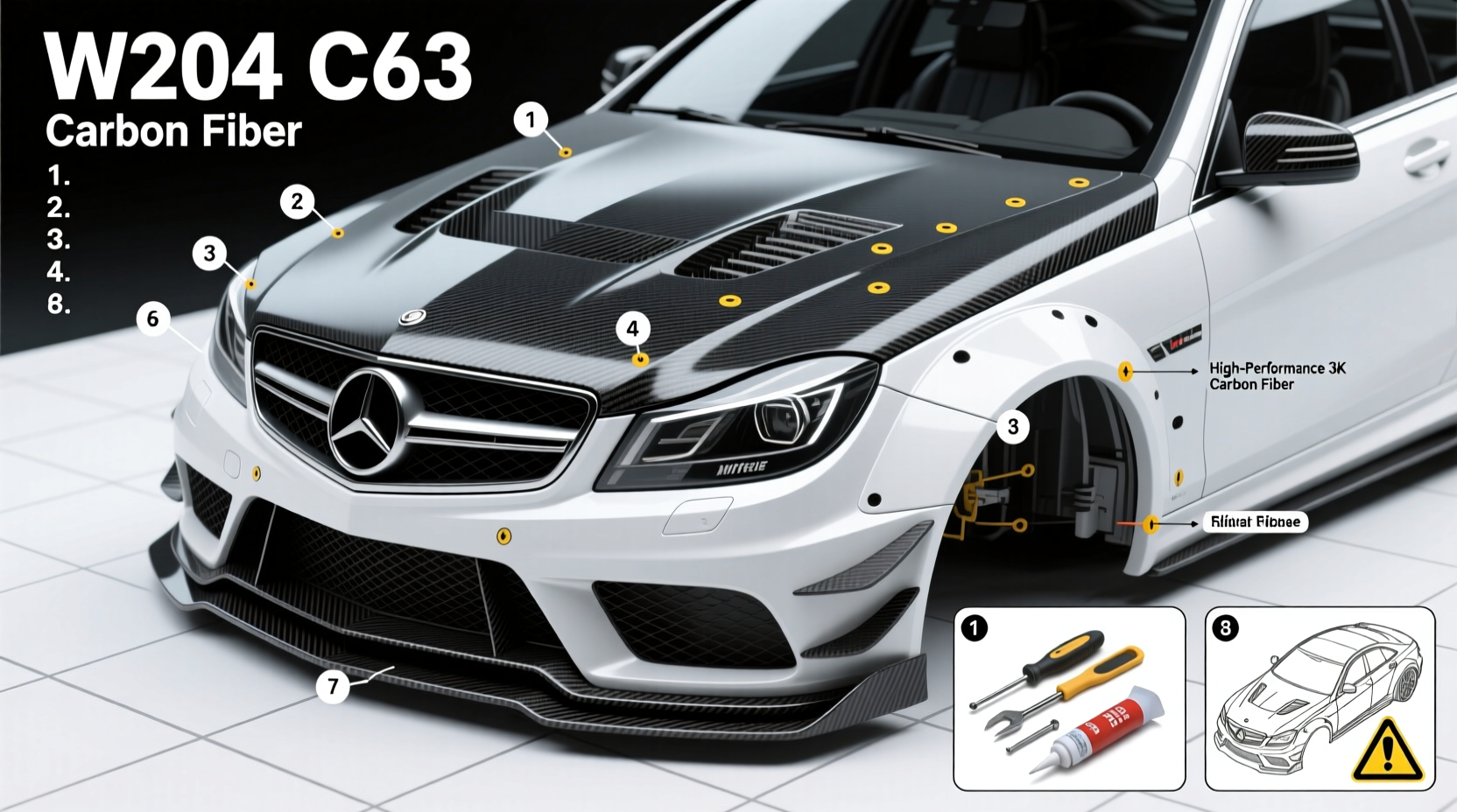 w204 c63 carbon install diy