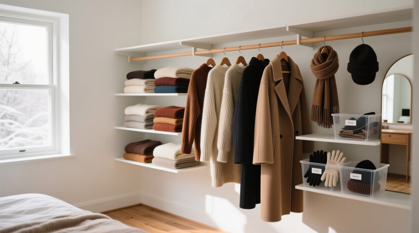 how to organize closet for winter