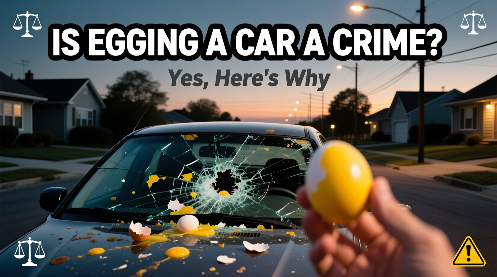 Is Egging a Car a Crime? Yes, Here's Why