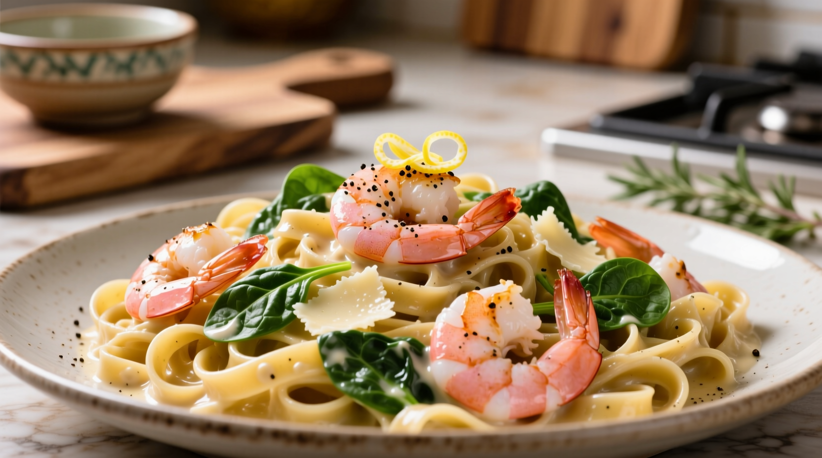Perfect Shrimp and Spinach Alfredo Recipe in 25 Minutes