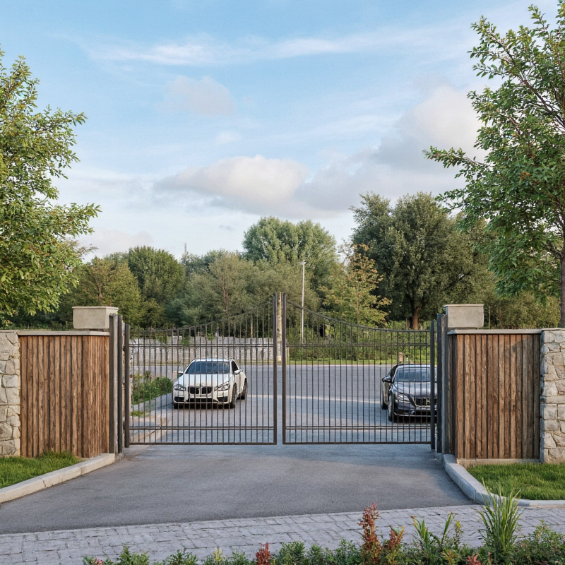 Driveway Gates for Size,application:villa: elegant, robust, custom-sized gates for luxury villas.