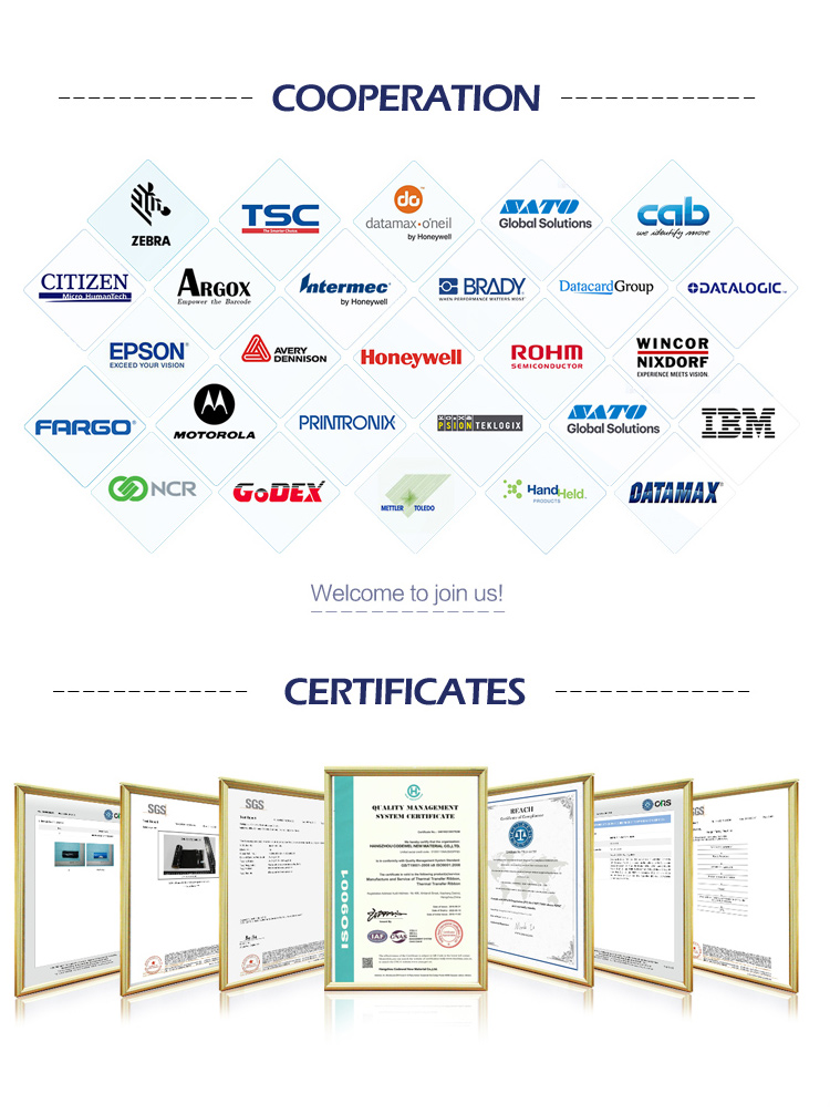 Transparent film BOPP Coated Self Adhesive Shipping Logistics Sticker Direct Thermal labels