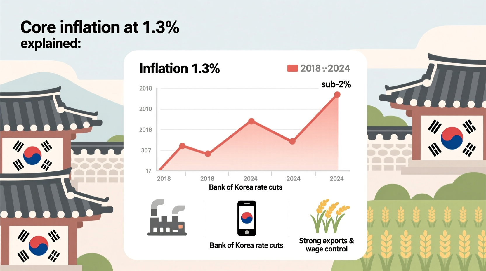 south koreas low inflation why is it 1 3 and whats next