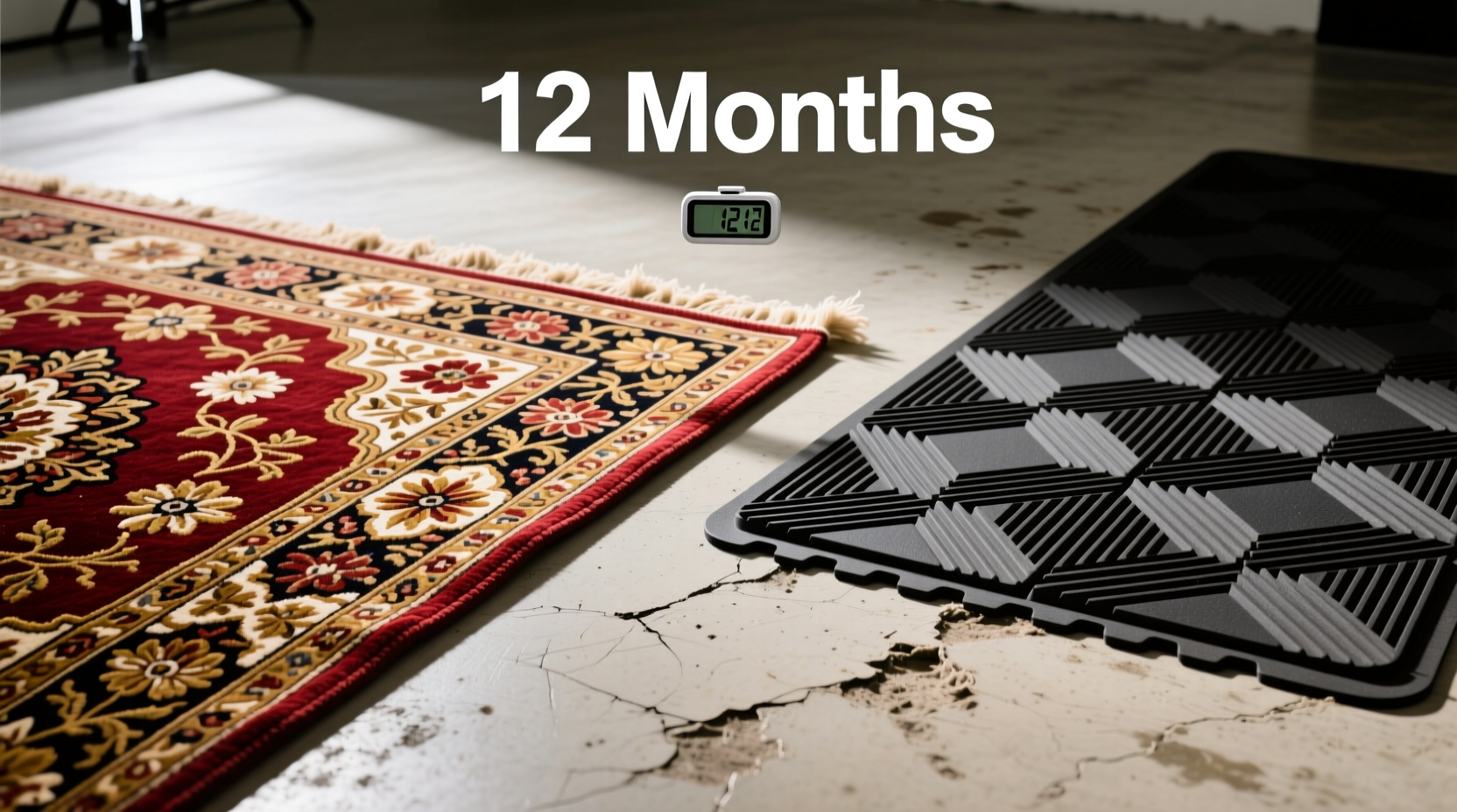 carpet vs rubber mats 12mo