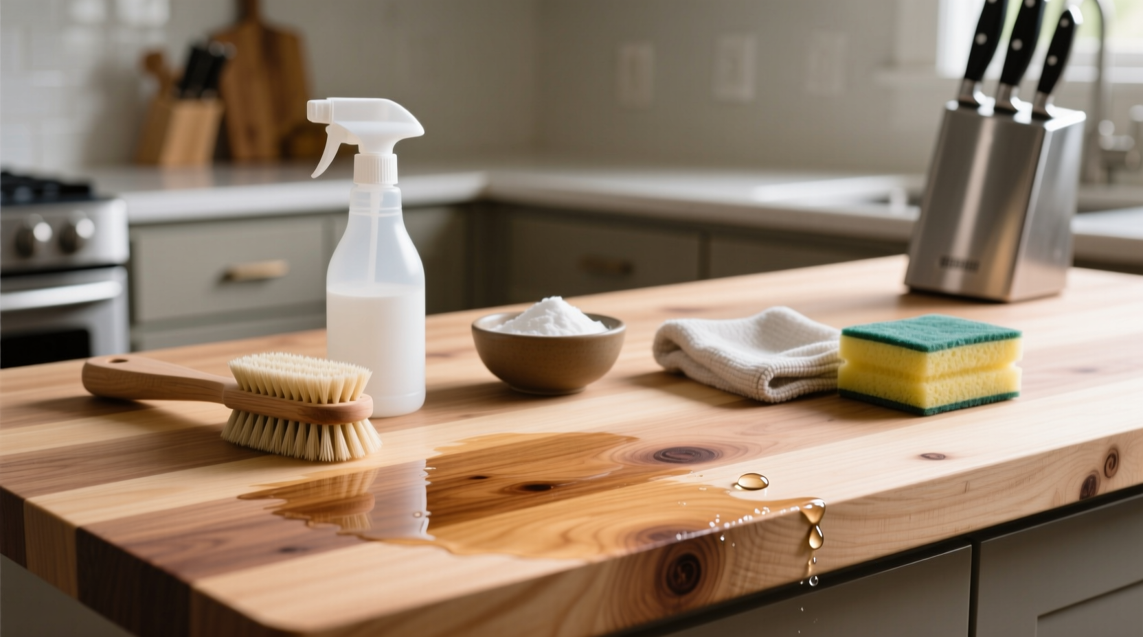 how to clean butcher block