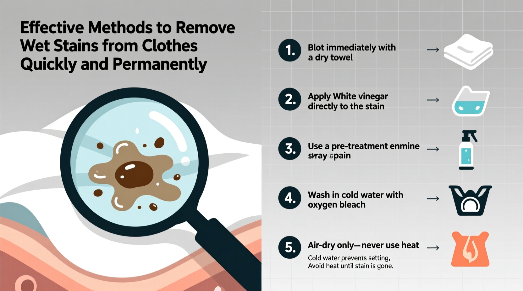 effective methods to remove wet stains from clothes quickly and permanently