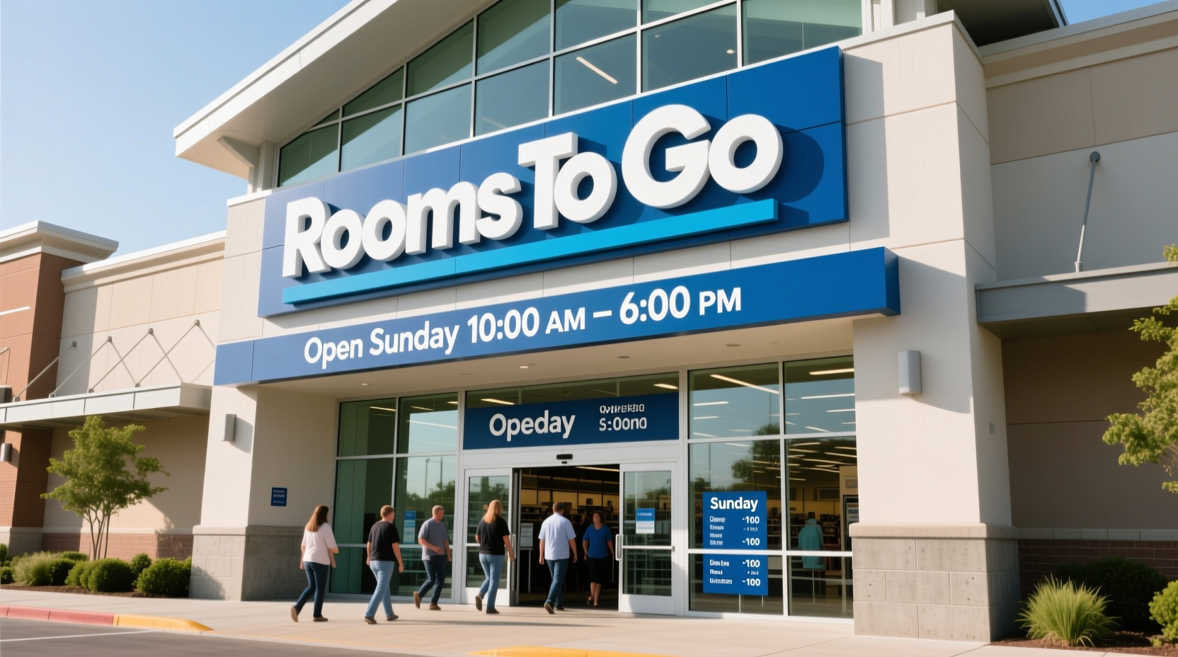 is rooms to go open on sunday