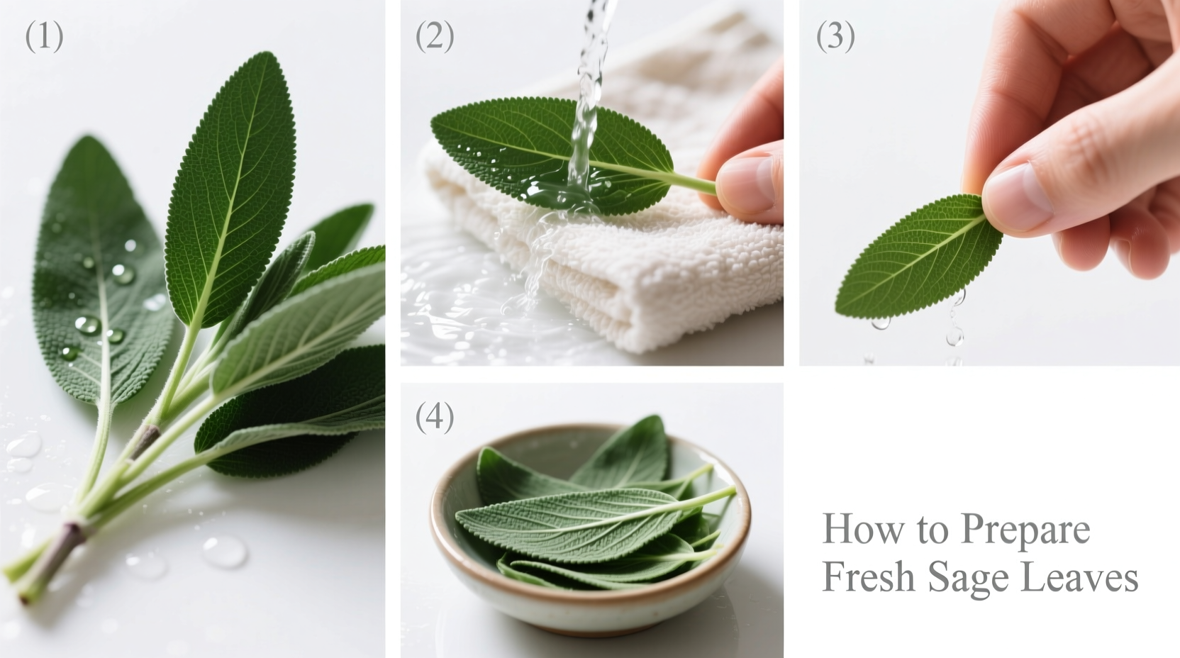 How to Prepare Fresh Sage Leaves Properly