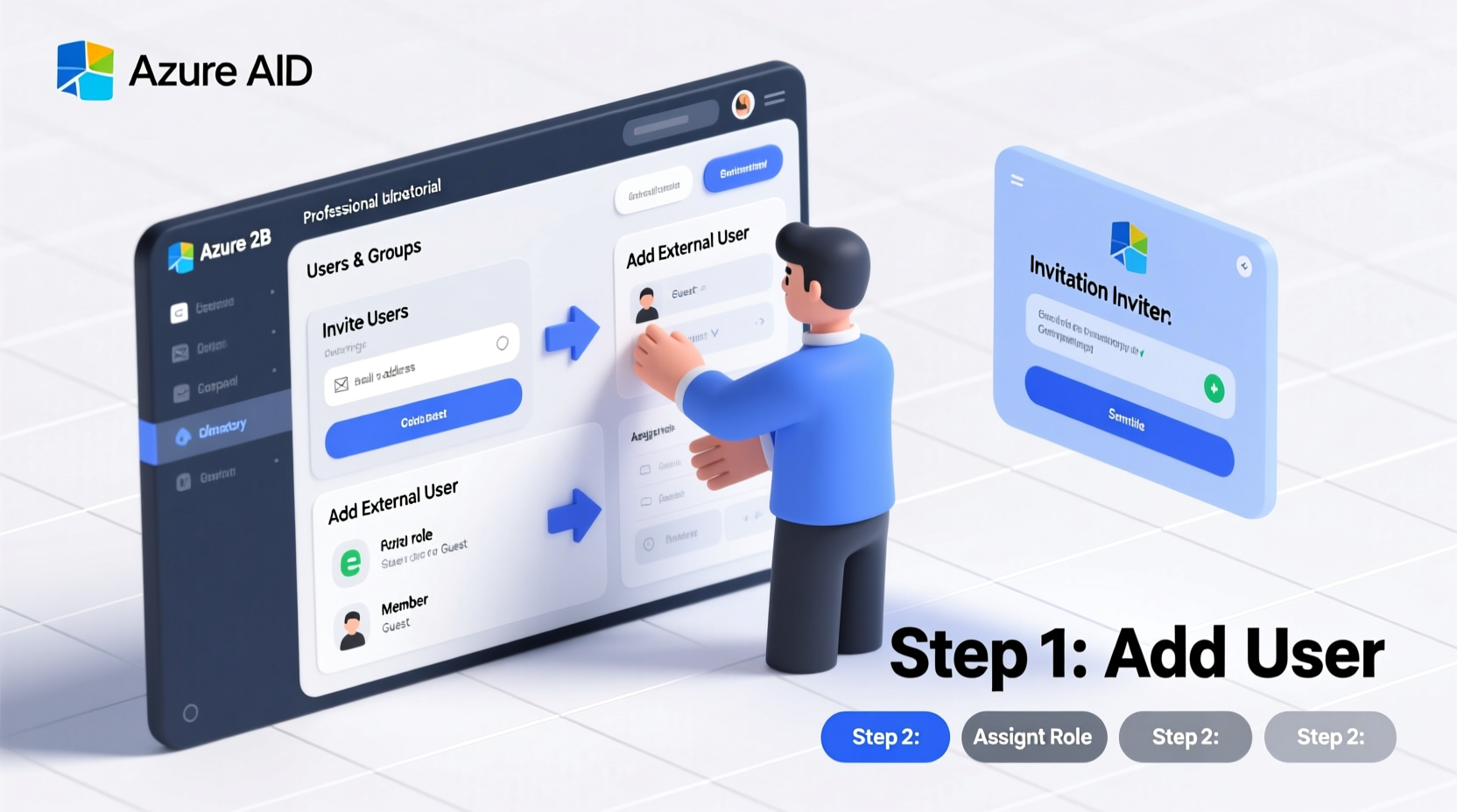 how do azure active directory admins add b2b collaboration users