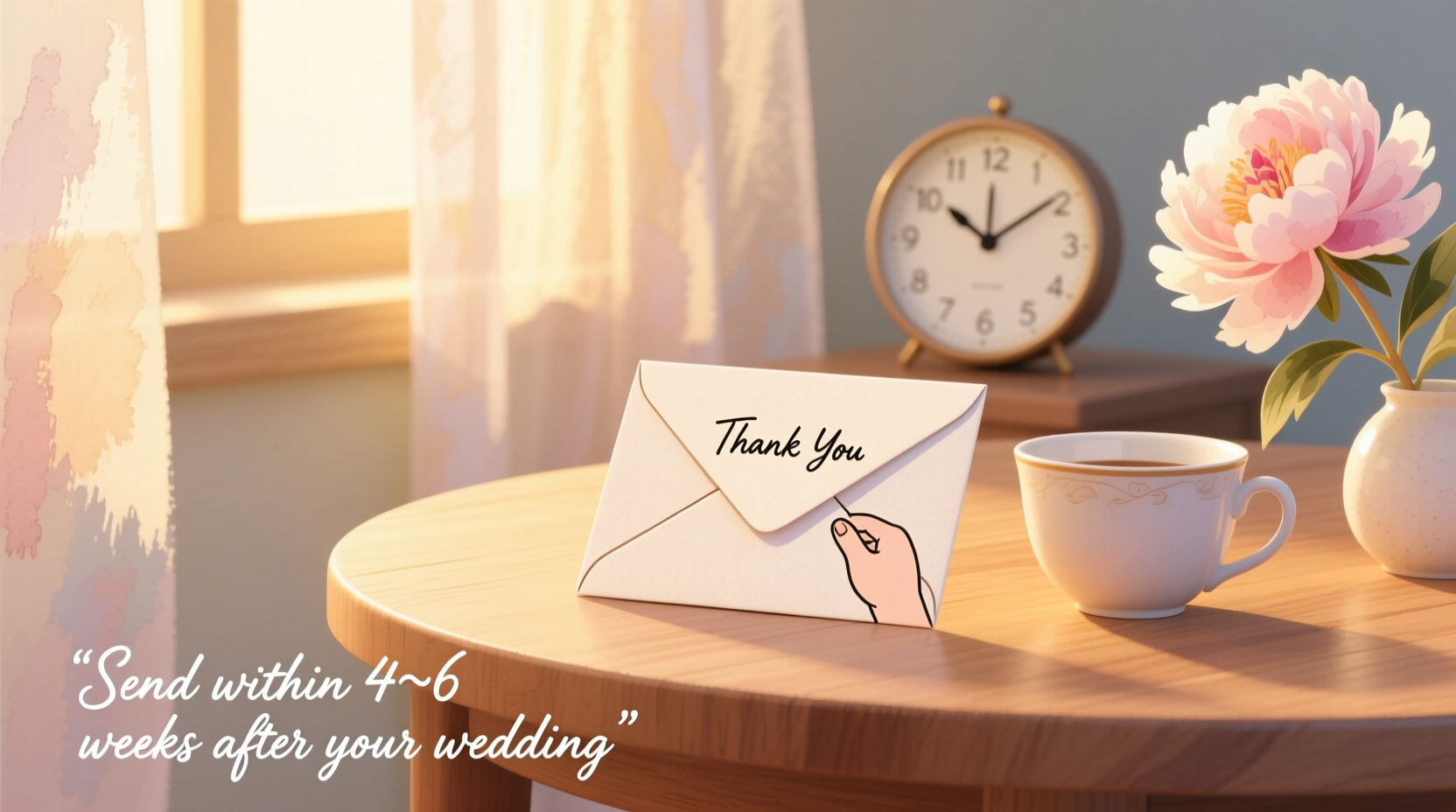 when to send wedding thank you cards